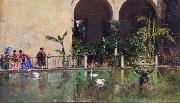 Estanque en los jardines del Real Alcazar de Sevilla Raimundo Madrazo